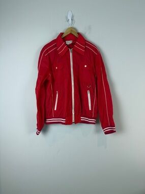 Vintage Red Nylon Jacket Size Medium